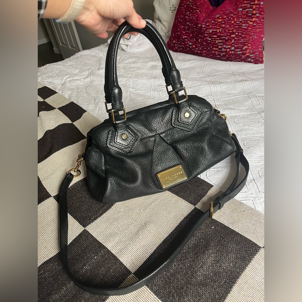 Black Calfskin Leather Slouchy Marc Jacob’s Bag